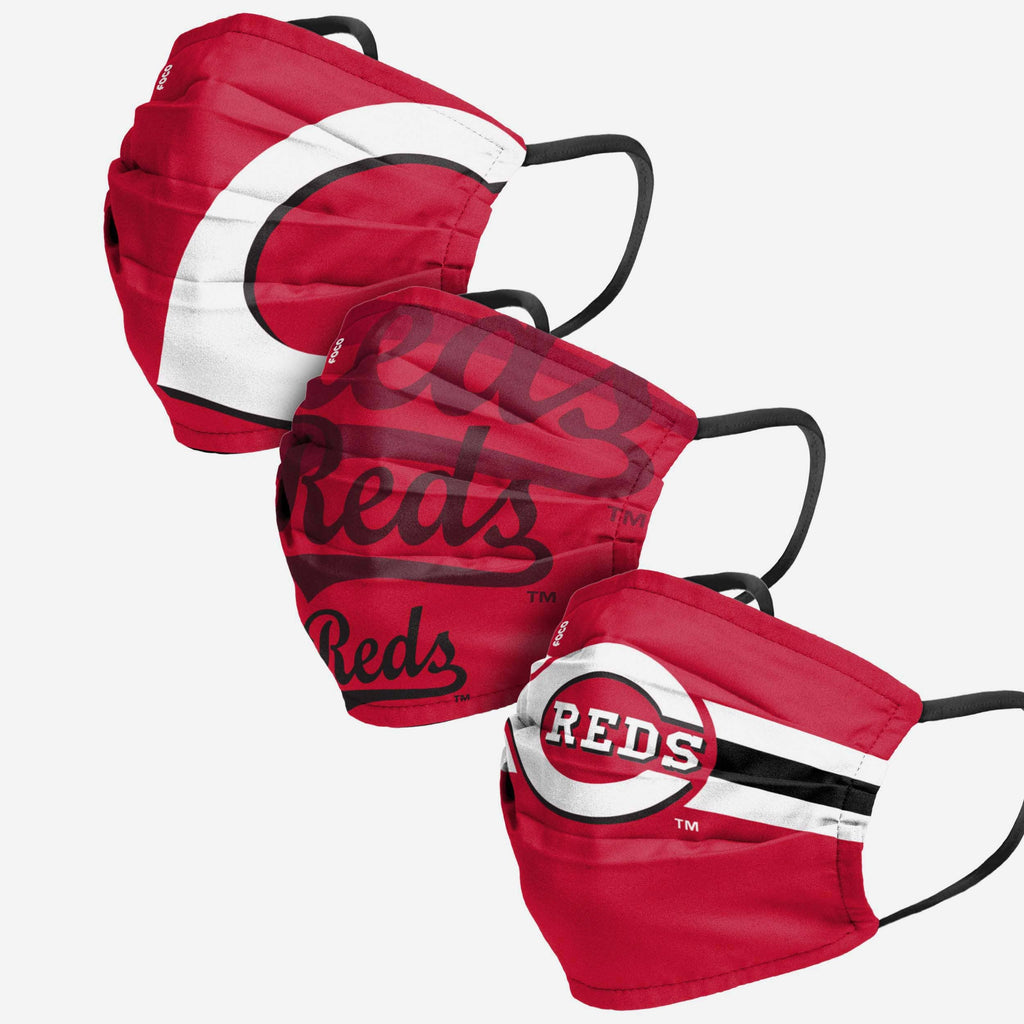 Cincinnati Reds Matchday 3 Pack Face Cover FOCO - FOCO.com