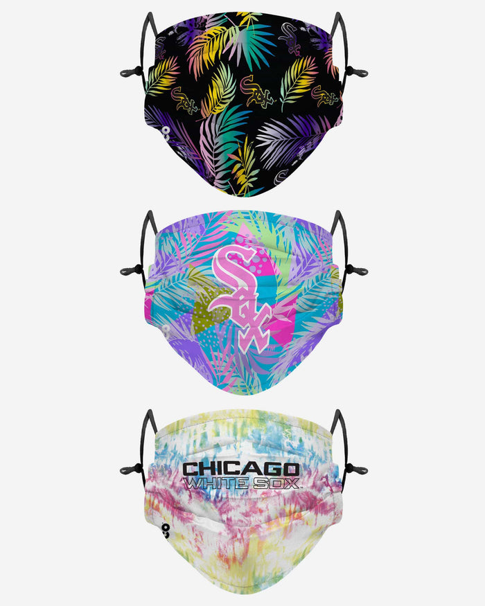 Chicago White Sox Neon Floral 3 Pack Face Cover FOCO - FOCO.com