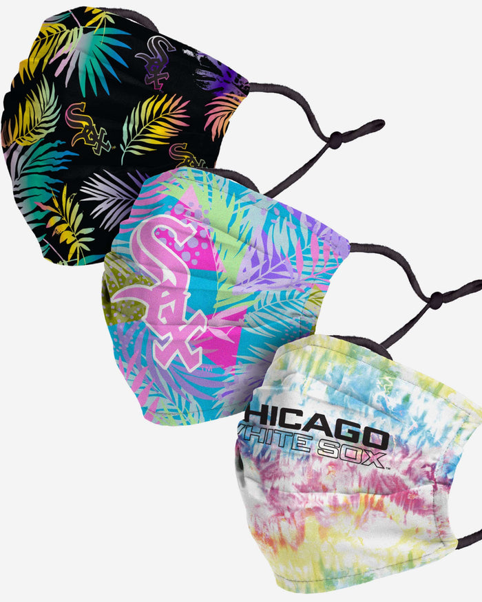Chicago White Sox Neon Floral 3 Pack Face Cover FOCO - FOCO.com