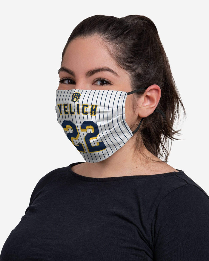 Christian Yelich Milwaukee Brewers Adjustable Face Cover FOCO - FOCO.com