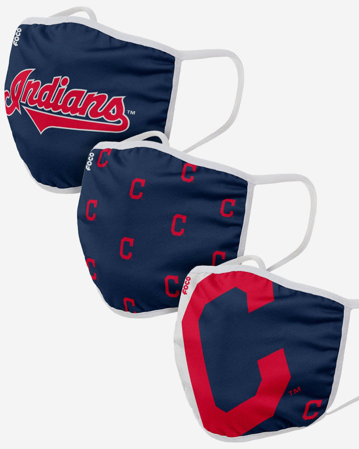 Cleveland Guardians 3 Pack Face Cover FOCO Adult - FOCO.com