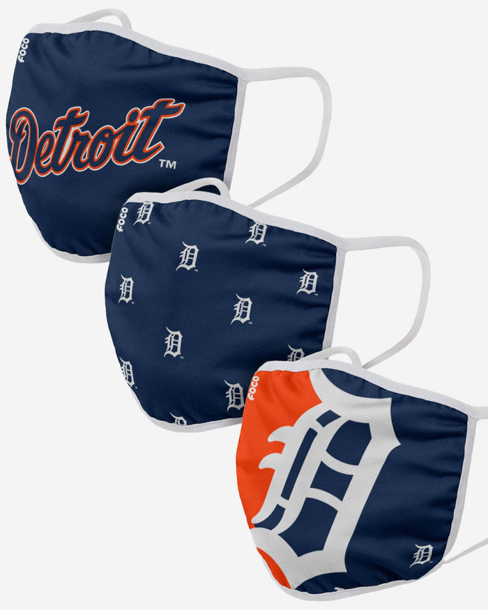 Detroit Tigers 3 Pack Face Cover FOCO Adult - FOCO.com