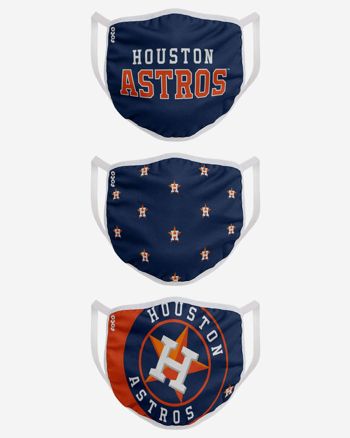 Houston Astros 3 Pack Face Cover FOCO - FOCO.com