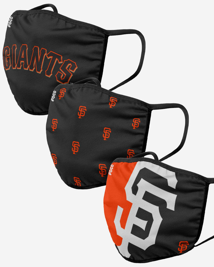San Francisco Giants 3 Pack Face Cover FOCO Adult - FOCO.com