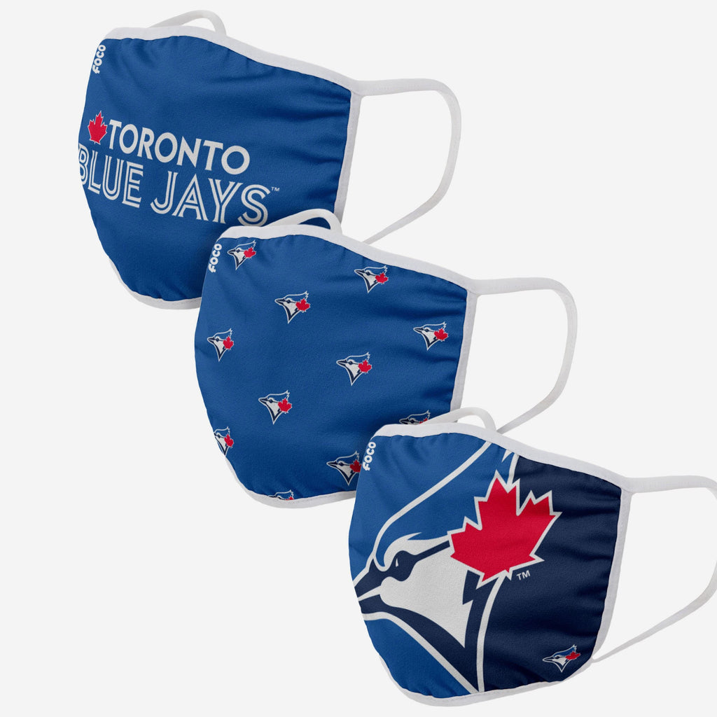 Toronto Blue Jays 3 Pack Face Cover FOCO Adult - FOCO.com