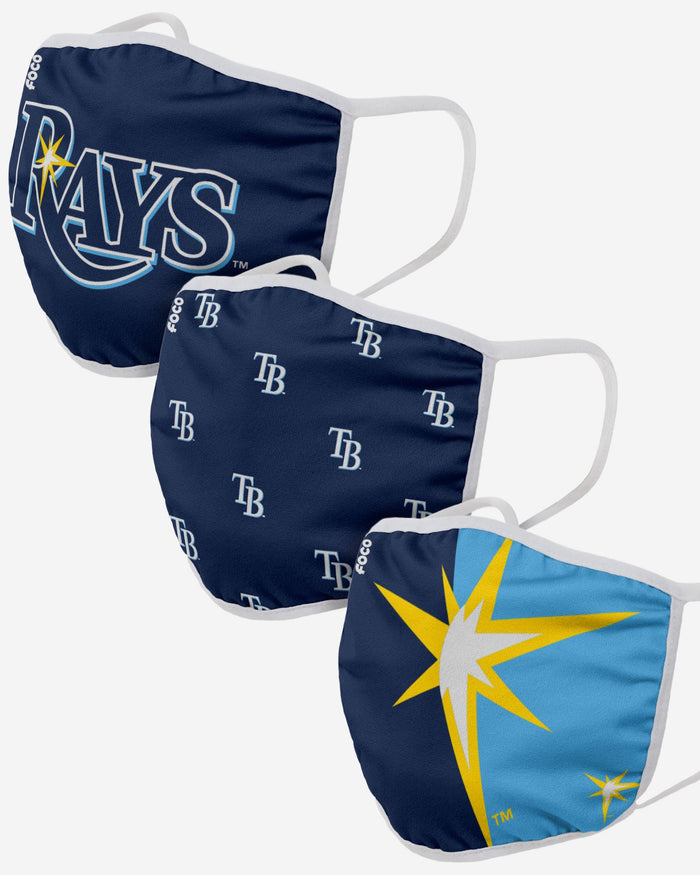 Tampa Bay Rays 3 Pack Face Cover FOCO Adult - FOCO.com