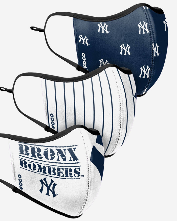 New York Yankees Thematic Sport 3 Pack Face Cover FOCO - FOCO.com