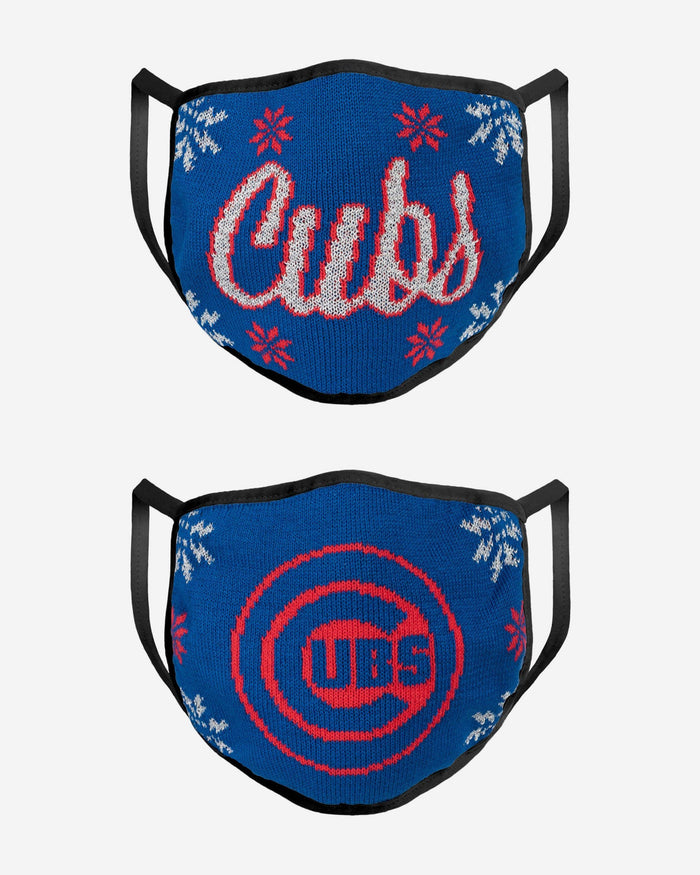 Chicago Cubs Womens Knit 2 Pack Face Cover FOCO - FOCO.com