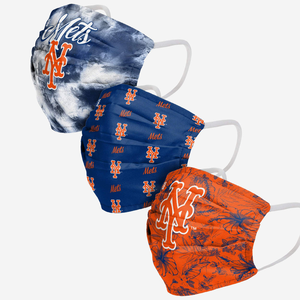 New York Mets Womens Matchday 3 Pack Face Cover FOCO - FOCO.com