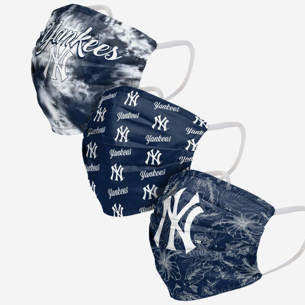 New York Yankees Womens Matchday 3 Pack Face Cover FOCO - FOCO.com