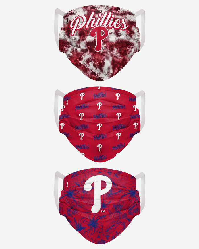 Philadelphia Phillies Womens Matchday 3 Pack Face Cover FOCO - FOCO.com