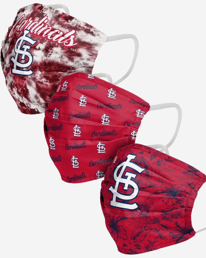St Louis Cardinals Womens Matchday 3 Pack Face Cover FOCO - FOCO.com