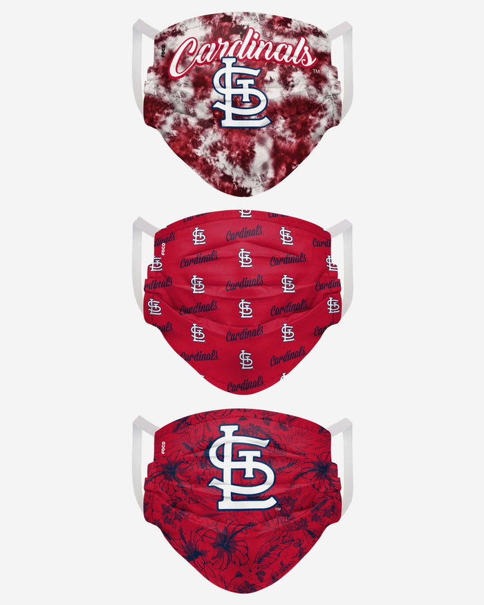 St Louis Cardinals Womens Matchday 3 Pack Face Cover FOCO - FOCO.com