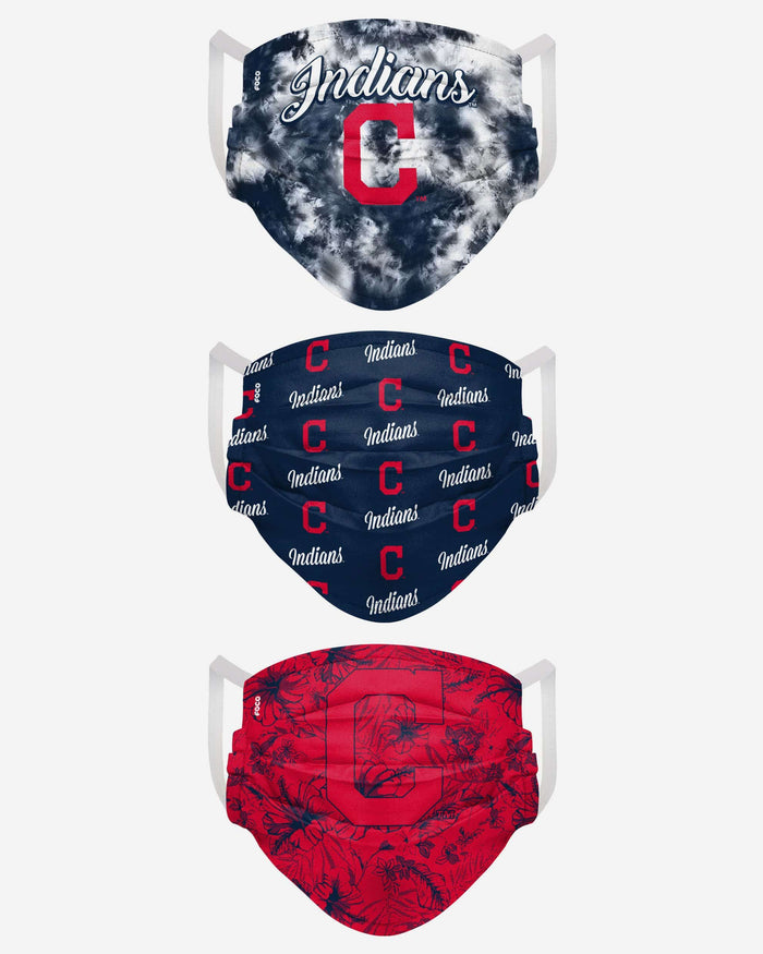 Cleveland Guardians Womens Matchday 3 Pack Face Cover FOCO - FOCO.com