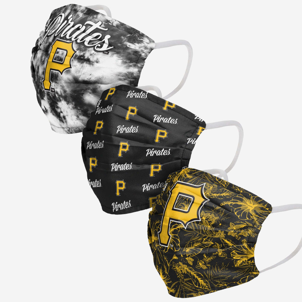 Pittsburgh Pirates Womens Matchday 3 Pack Face Cover FOCO - FOCO.com