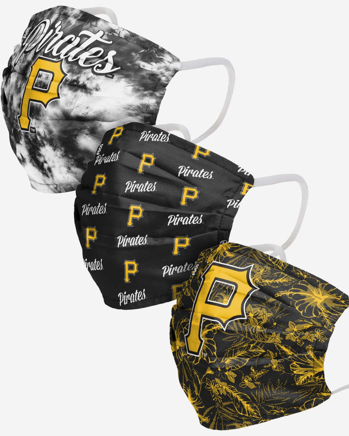 Pittsburgh Pirates Womens Matchday 3 Pack Face Cover FOCO - FOCO.com