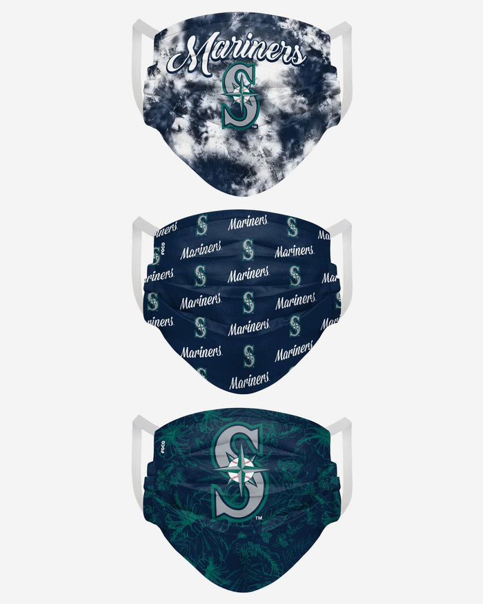 Seattle Mariners Womens Matchday 3 Pack Face Cover FOCO - FOCO.com
