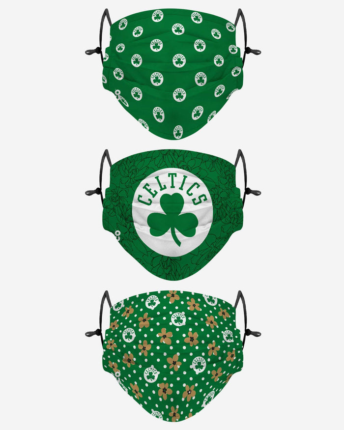 Boston Celtics Gameday Gardener 3 Pack Face Cover FOCO - FOCO.com