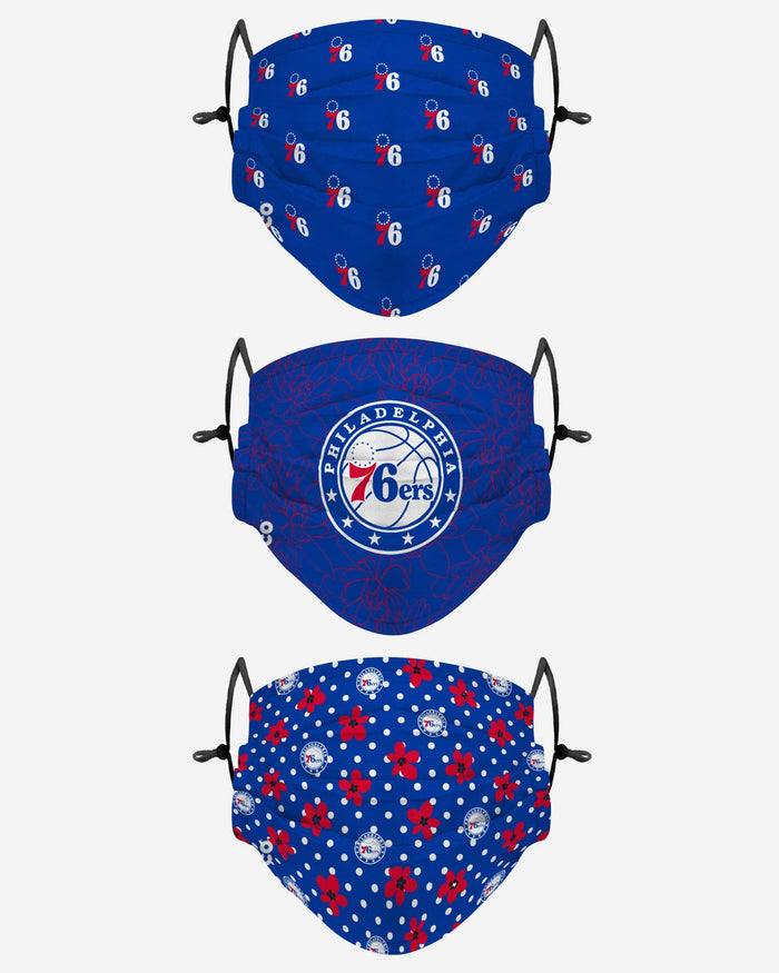Philadelphia 76ers Gameday Gardener 3 Pack Face Cover FOCO - FOCO.com