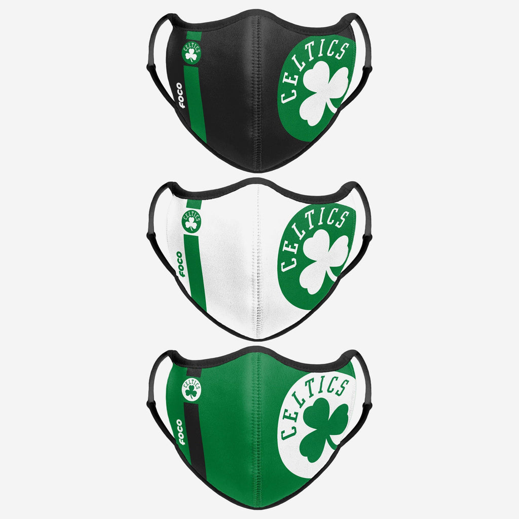 Boston Celtics Sport 3 Pack Face Cover FOCO - FOCO.com