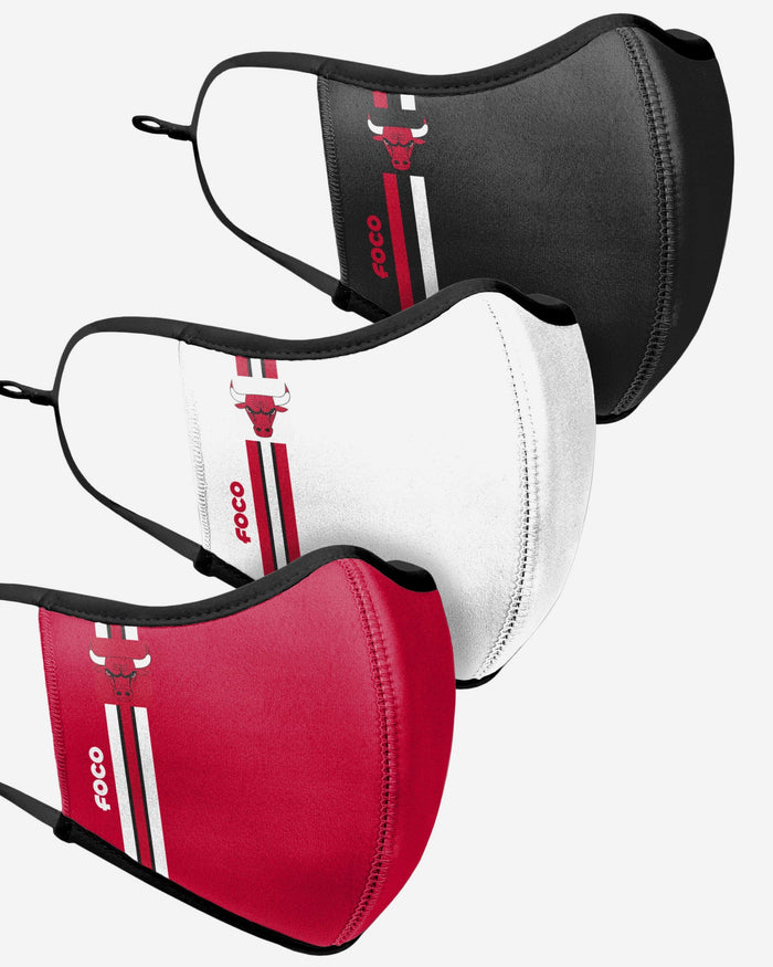 Chicago Bulls Sport 3 Pack Face Cover FOCO - FOCO.com