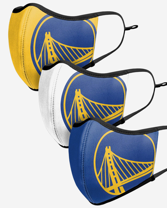 Golden State Warriors Sport 3 Pack Face Cover FOCO - FOCO.com