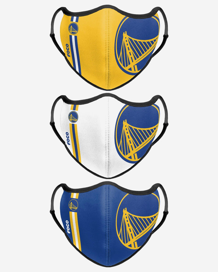 Golden State Warriors Sport 3 Pack Face Cover FOCO - FOCO.com