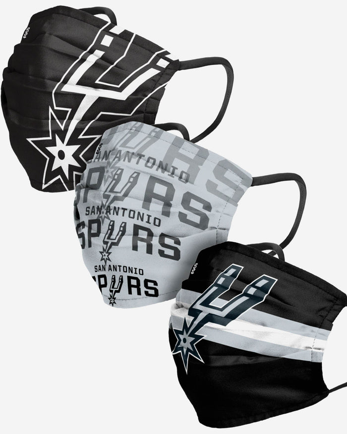 San Antonio Spurs Matchday 3 Pack Face Cover FOCO Adult - FOCO.com