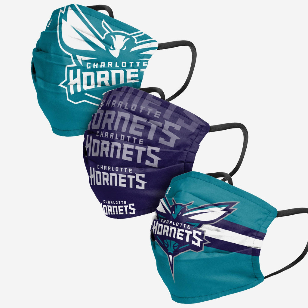 Charlotte Hornets Matchday 3 Pack Face Cover FOCO - FOCO.com