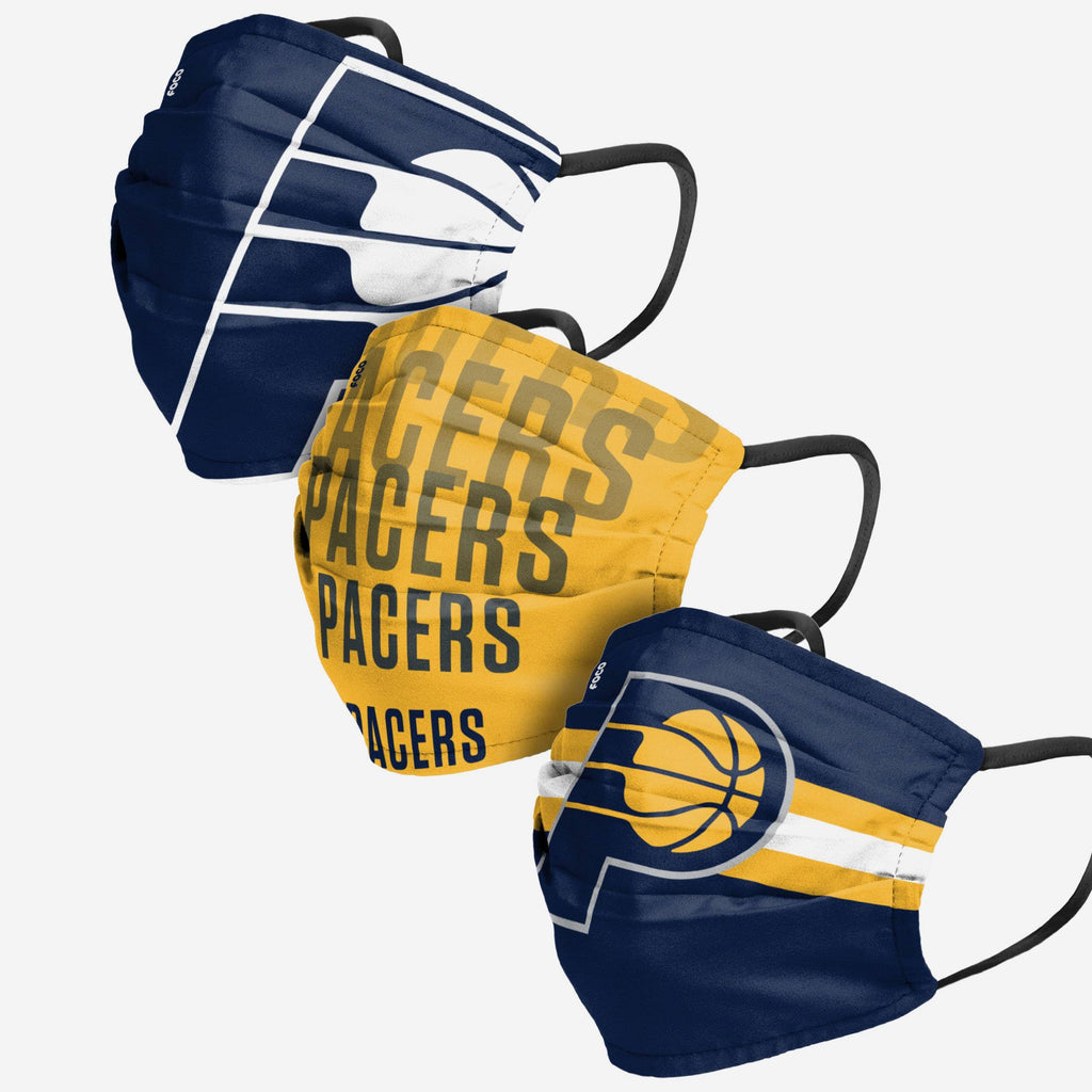 Indiana Pacers Matchday 3 Pack Face Cover FOCO - FOCO.com