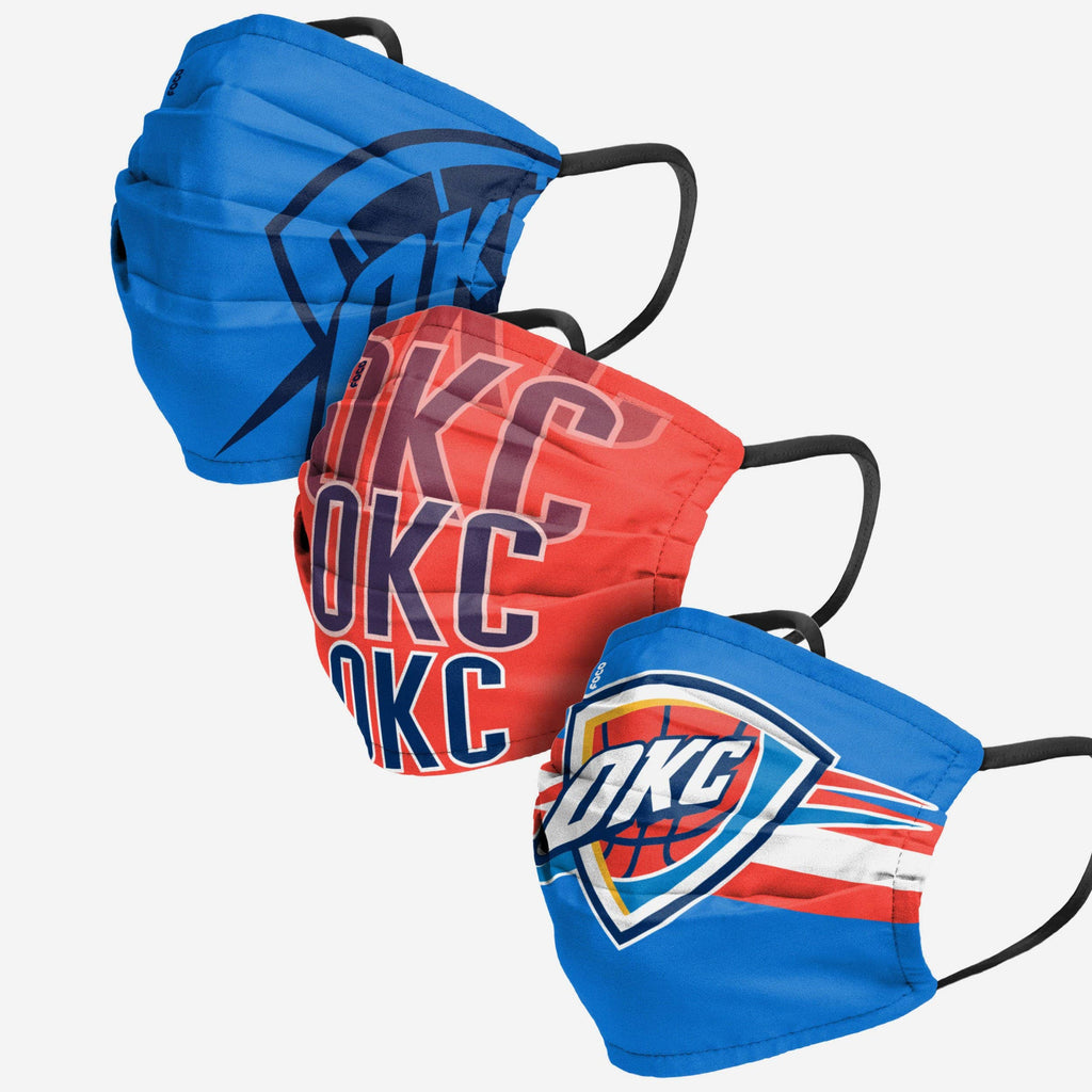 Oklahoma City Thunder Matchday 3 Pack Face Cover FOCO - FOCO.com