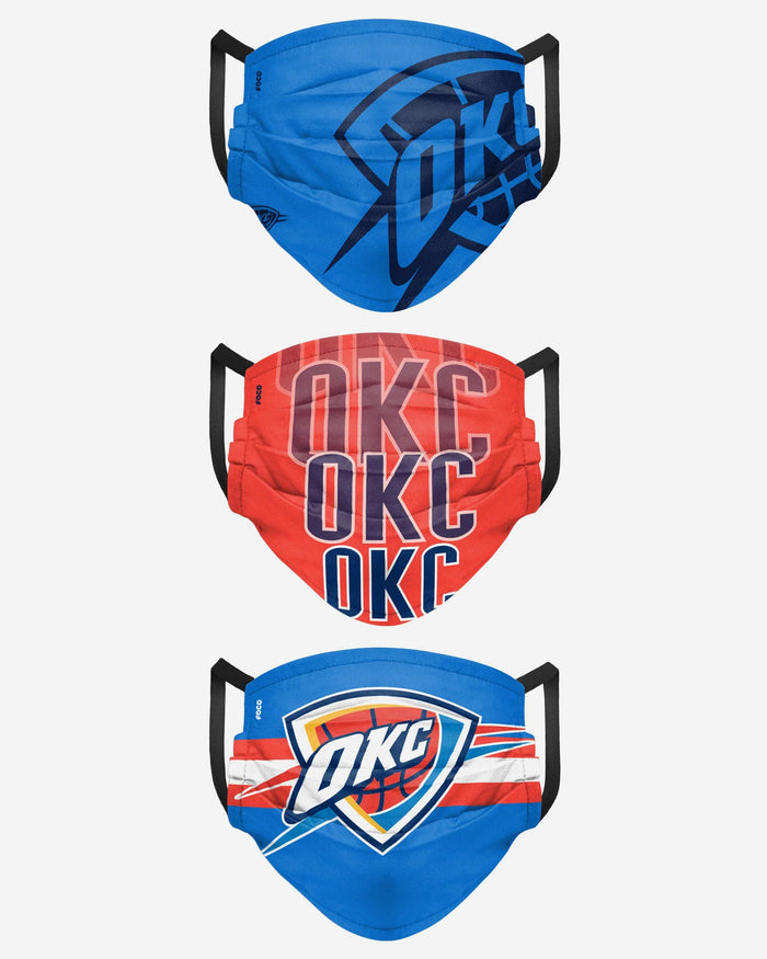 Oklahoma City Thunder Matchday 3 Pack Face Cover FOCO - FOCO.com