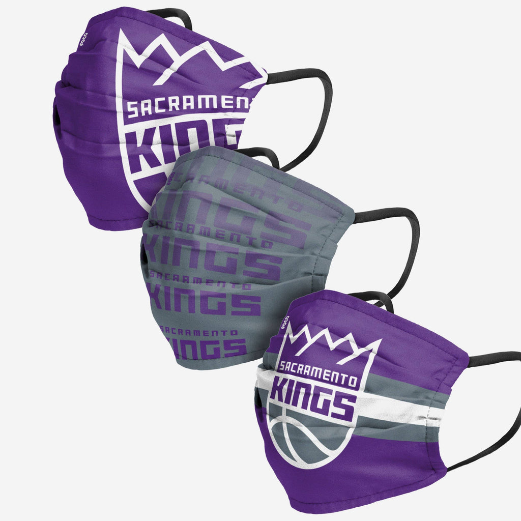 Sacramento Kings Matchday 3 Pack Face Cover FOCO - FOCO.com