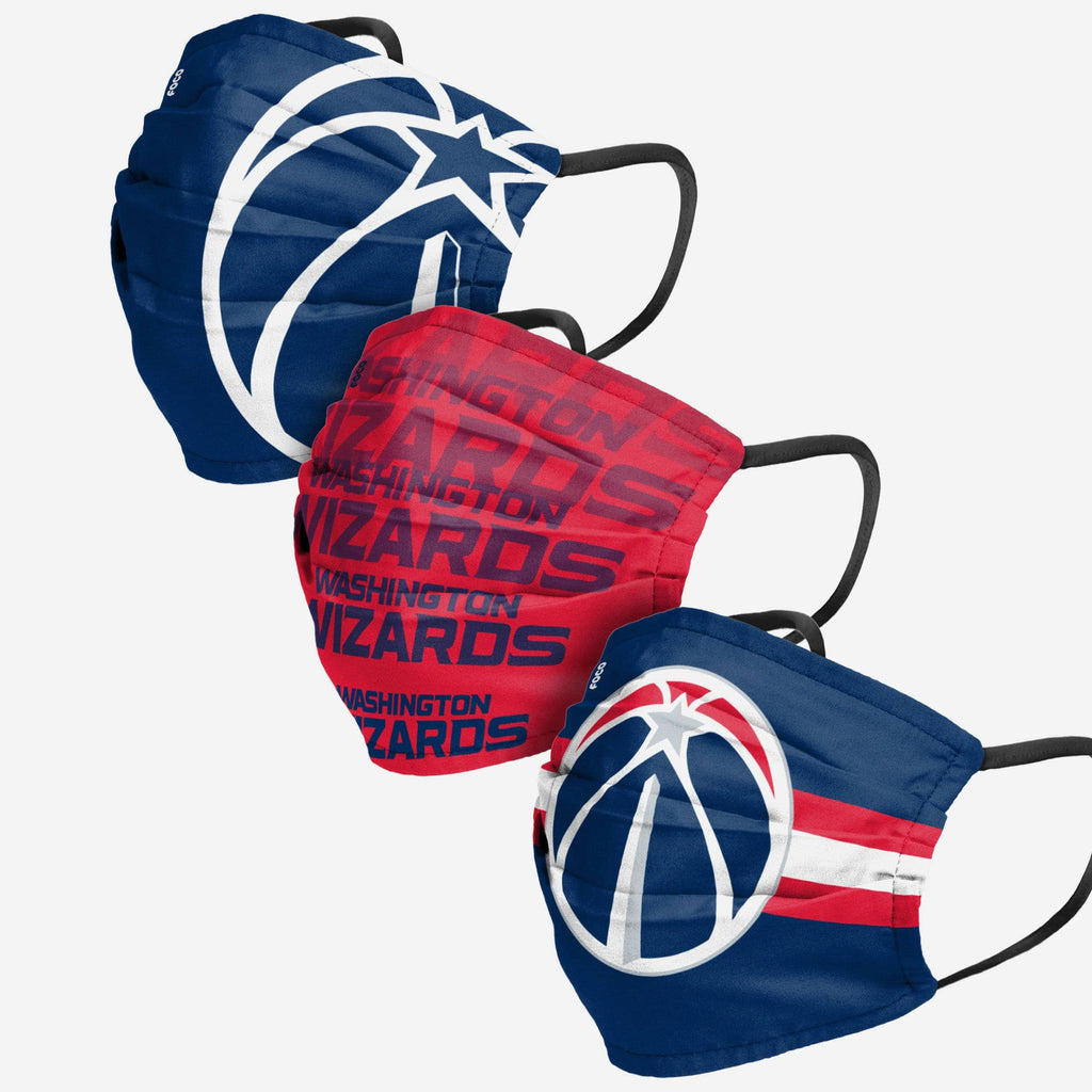 Washington Wizards Matchday 3 Pack Face Cover FOCO - FOCO.com