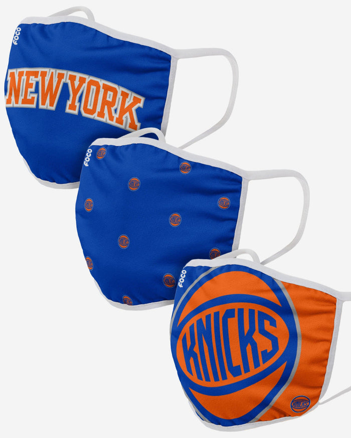 New York Knicks 3 Pack Face Cover FOCO Adult - FOCO.com