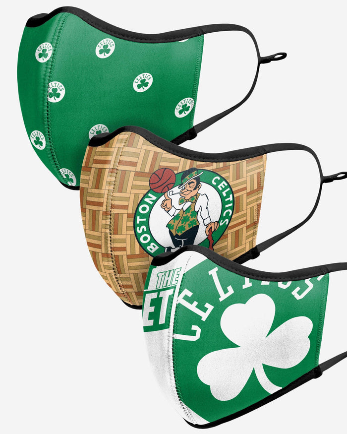 Boston Celtics Thematic Sport 3 Pack Face Cover FOCO - FOCO.com
