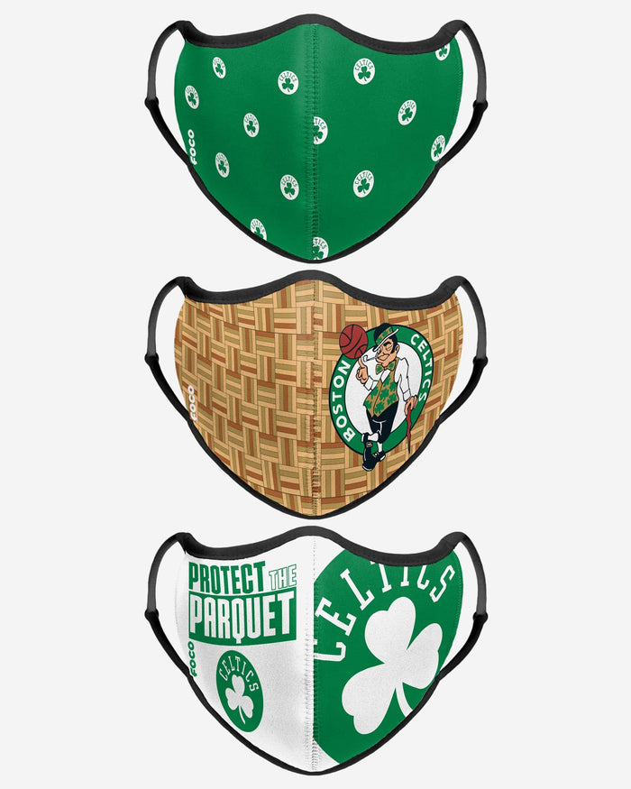 Boston Celtics Thematic Sport 3 Pack Face Cover FOCO - FOCO.com