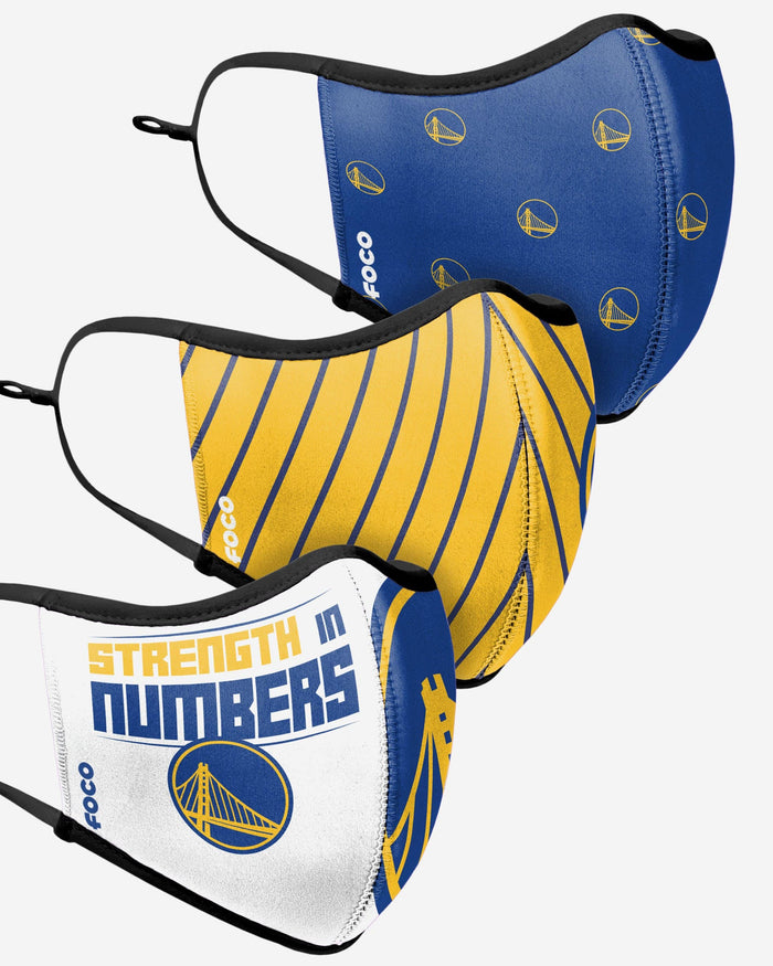 Golden State Warriors Thematic Sport 3 Pack Face Cover FOCO - FOCO.com