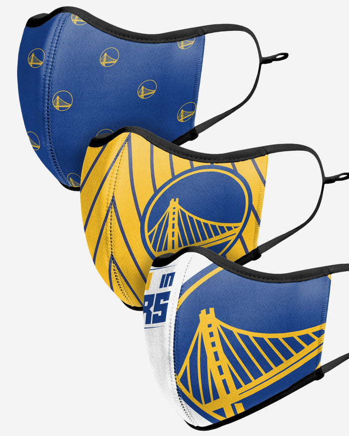 Golden State Warriors Thematic Sport 3 Pack Face Cover FOCO - FOCO.com