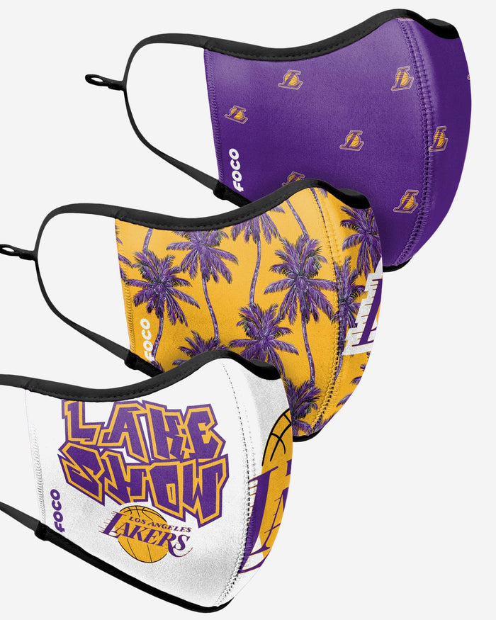 Los Angeles Lakers Thematic Sport 3 Pack Face Cover FOCO - FOCO.com