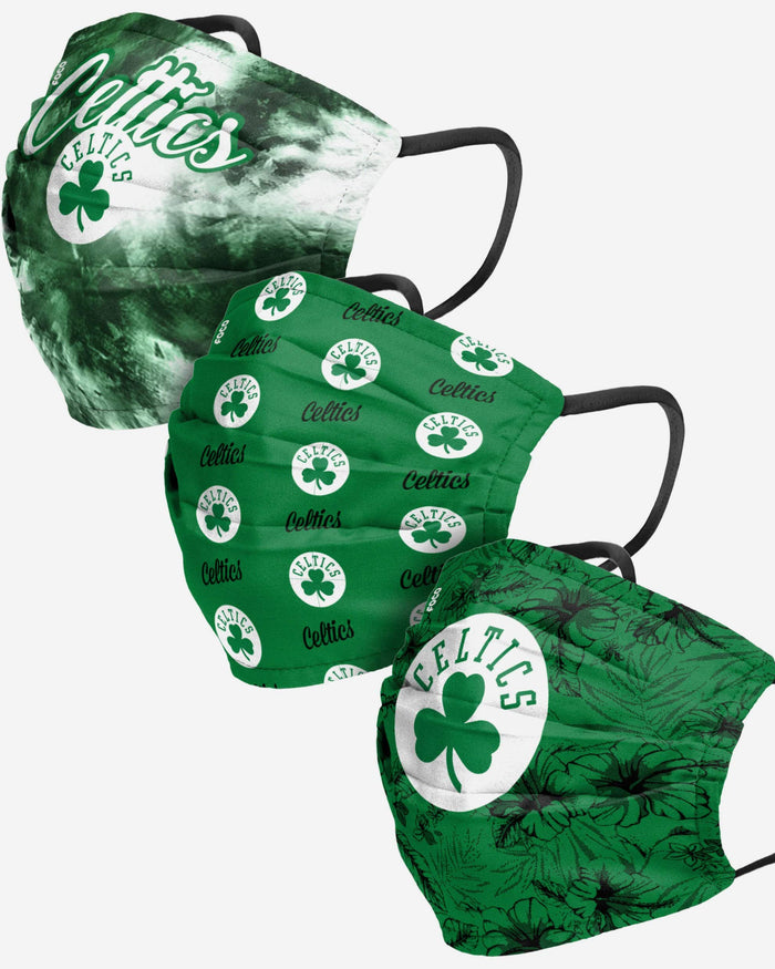 Boston Celtics Womens Matchday 3 Pack Face Cover FOCO - FOCO.com