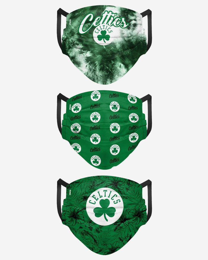 Boston Celtics Womens Matchday 3 Pack Face Cover FOCO - FOCO.com