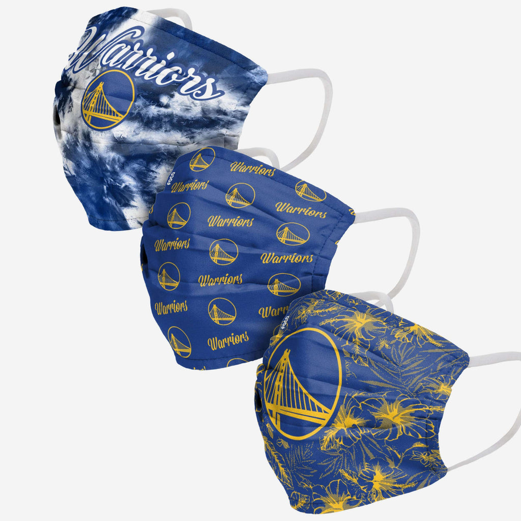 Golden State Warriors Womens Matchday 3 Pack Face Cover FOCO - FOCO.com