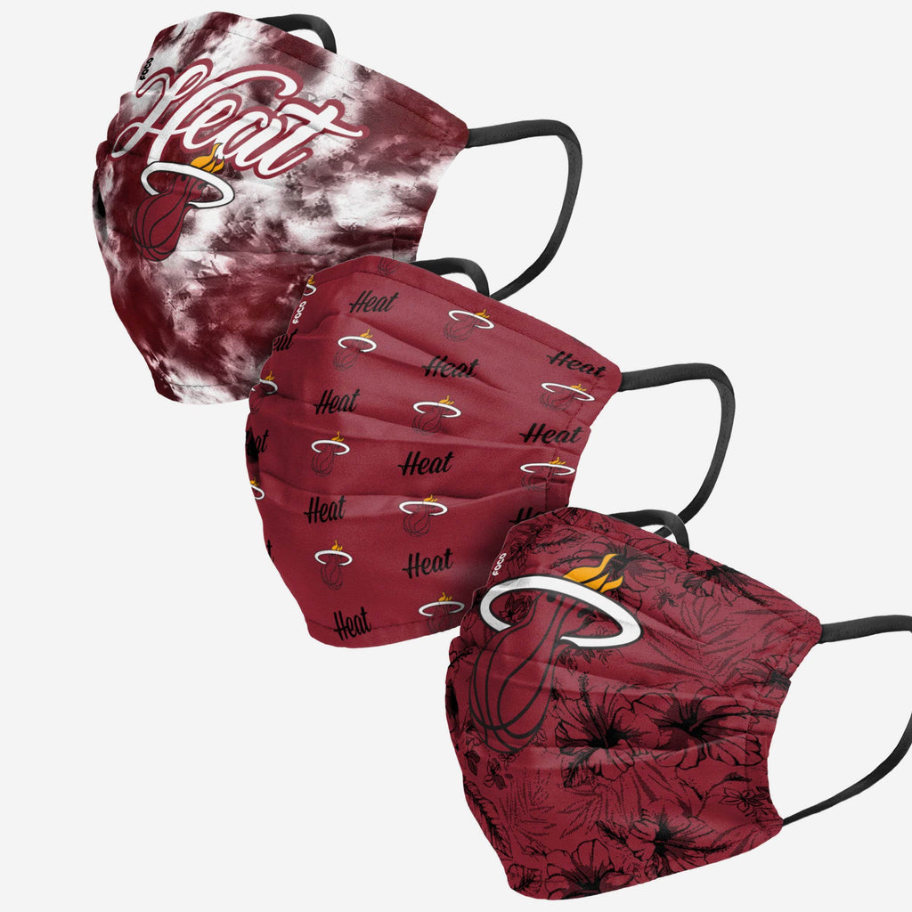 Miami Heat Womens Matchday 3 Pack Face Cover FOCO - FOCO.com