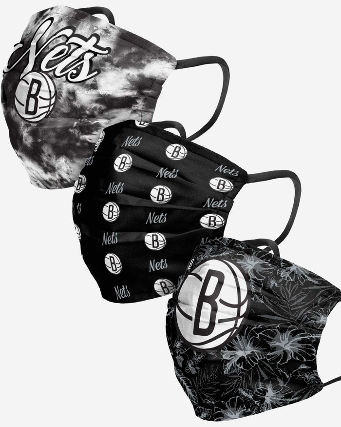 Brooklyn Nets Womens Matchday 3 Pack Face Cover FOCO - FOCO.com