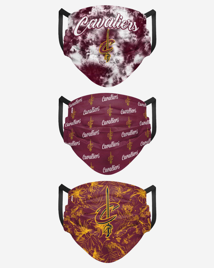 Cleveland Cavaliers Womens Matchday 3 Pack Face Cover FOCO - FOCO.com
