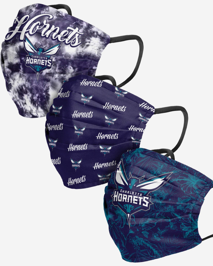 Charlotte Hornets Womens Matchday 3 Pack Face Cover FOCO - FOCO.com