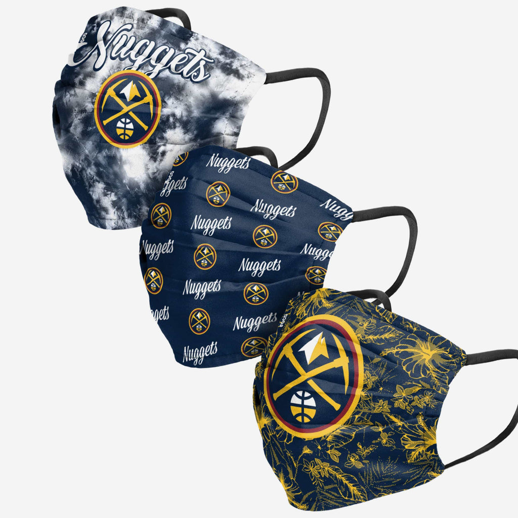 Denver Nuggets Womens Matchday 3 Pack Face Cover FOCO - FOCO.com