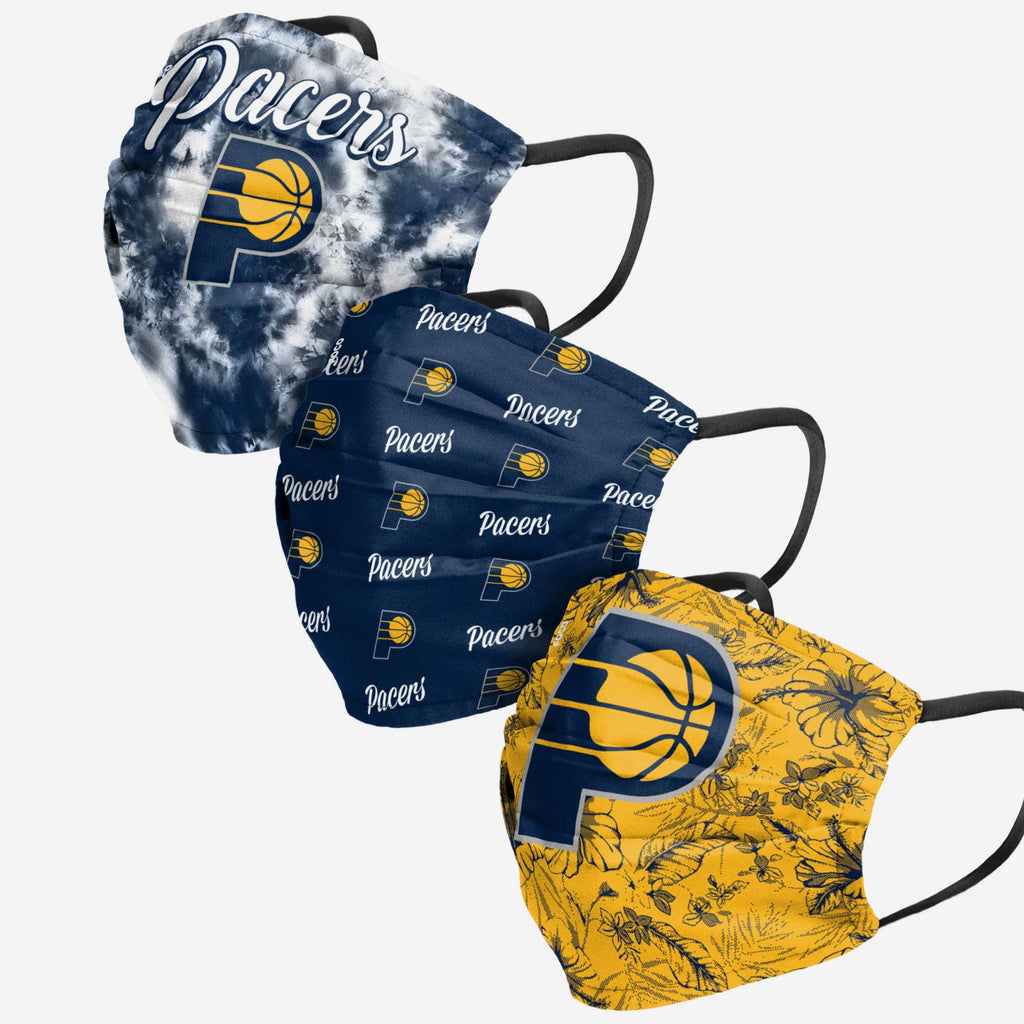 Indiana Pacers Womens Matchday 3 Pack Face Cover FOCO - FOCO.com