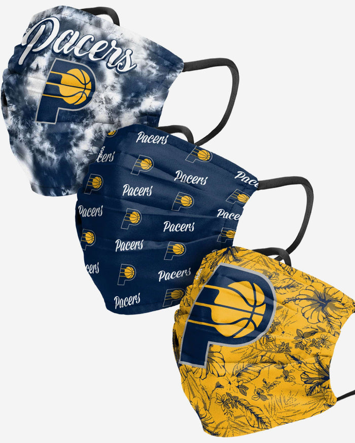 Indiana Pacers Womens Matchday 3 Pack Face Cover FOCO - FOCO.com